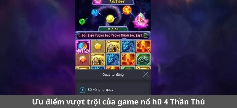 Ưu điểm vượt trội của game nổ hũ 4 Thần Thú Sunwin